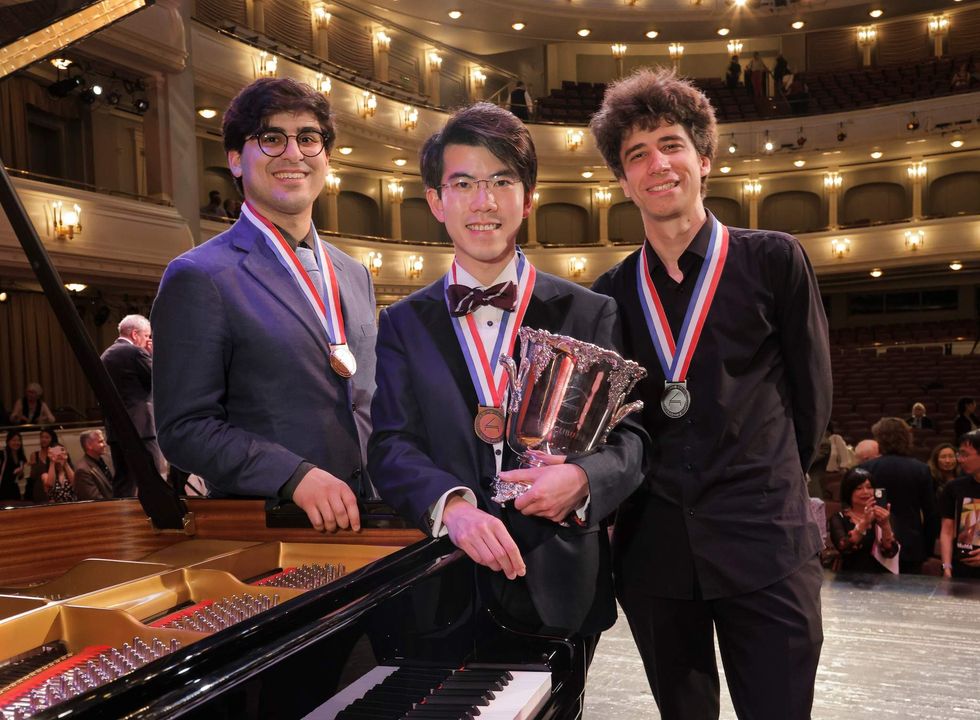 2025 Cliburn Competition medalists: Aristo Sham, Vitaly Starikov, Evren Ozel