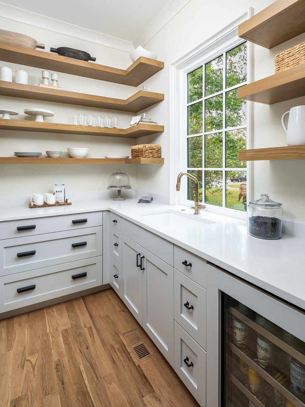 2026 Houzz Kitchen renovation trends report, neutral color palettes in a butler's pantry