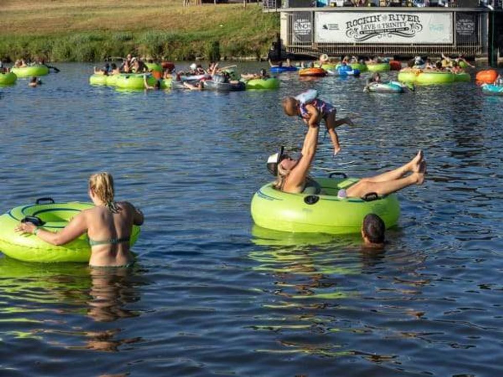 A shot from a Rockin' the River tubing and concert series in Fort Worth.