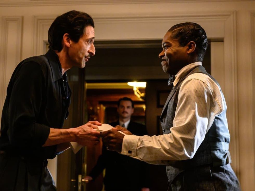 Adrien Brody and David Oyelowo in See How They Run