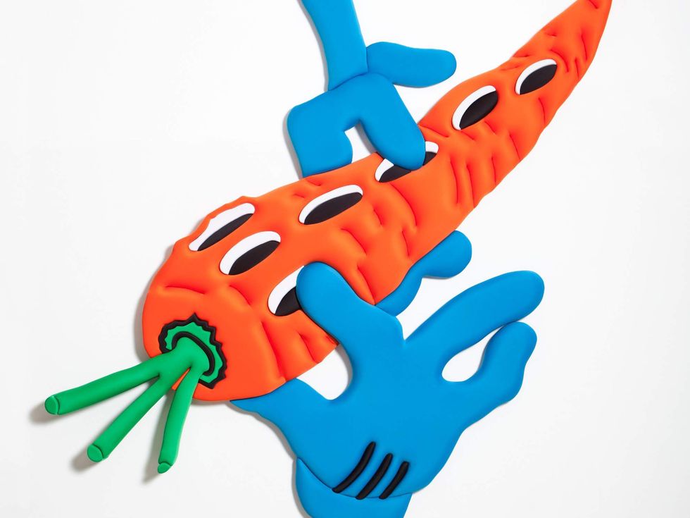 Alex Da Corte, The Anvil, 2023, Neoprene, EPS foam, upholstery foam, staples, thread, polyester fiber, epoxy clay, MDF, plywood119 \u00d7 139 in \u00a9 Alex Da Corte Photo: Natalie Piserchio