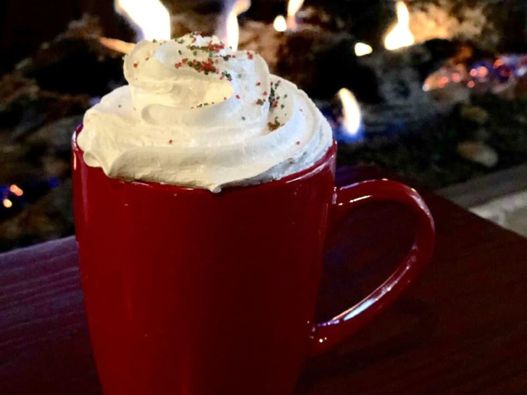 America Gardens, spiked hot cocoa