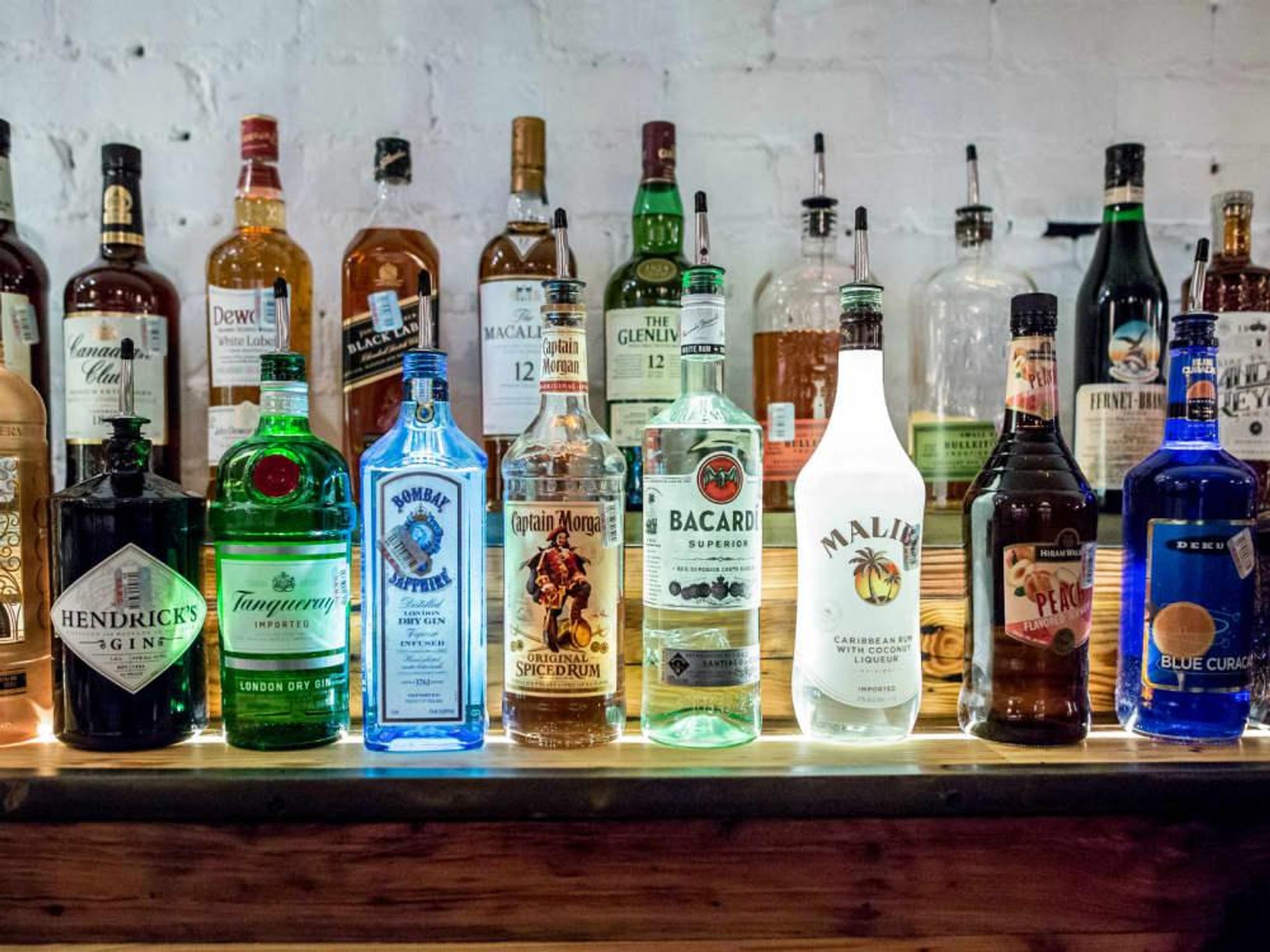 Antone's downtown venue Fifth Street 2016 bar liquor bottles alcohol brands