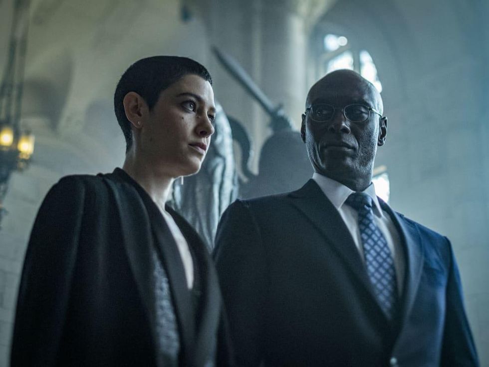 Asia Kate Dillon and Lance Reddick in John Wick: Chapter 3 - Parabellum