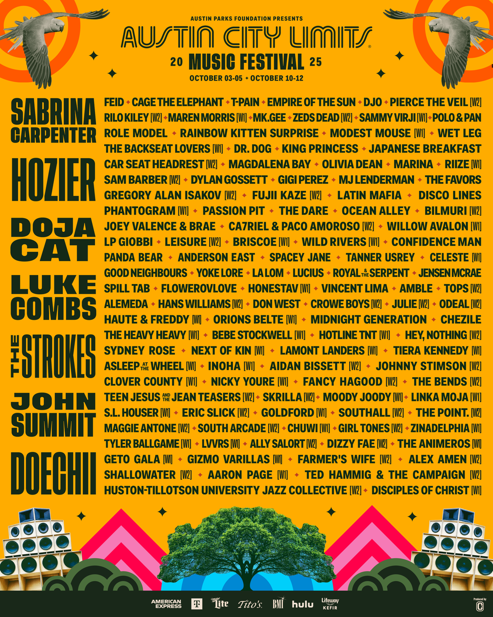 Austin City Limits Music Festival lineup 2025