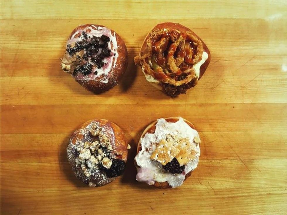 Back Dough doughnuts at Queenie's Steakhouse in Denton