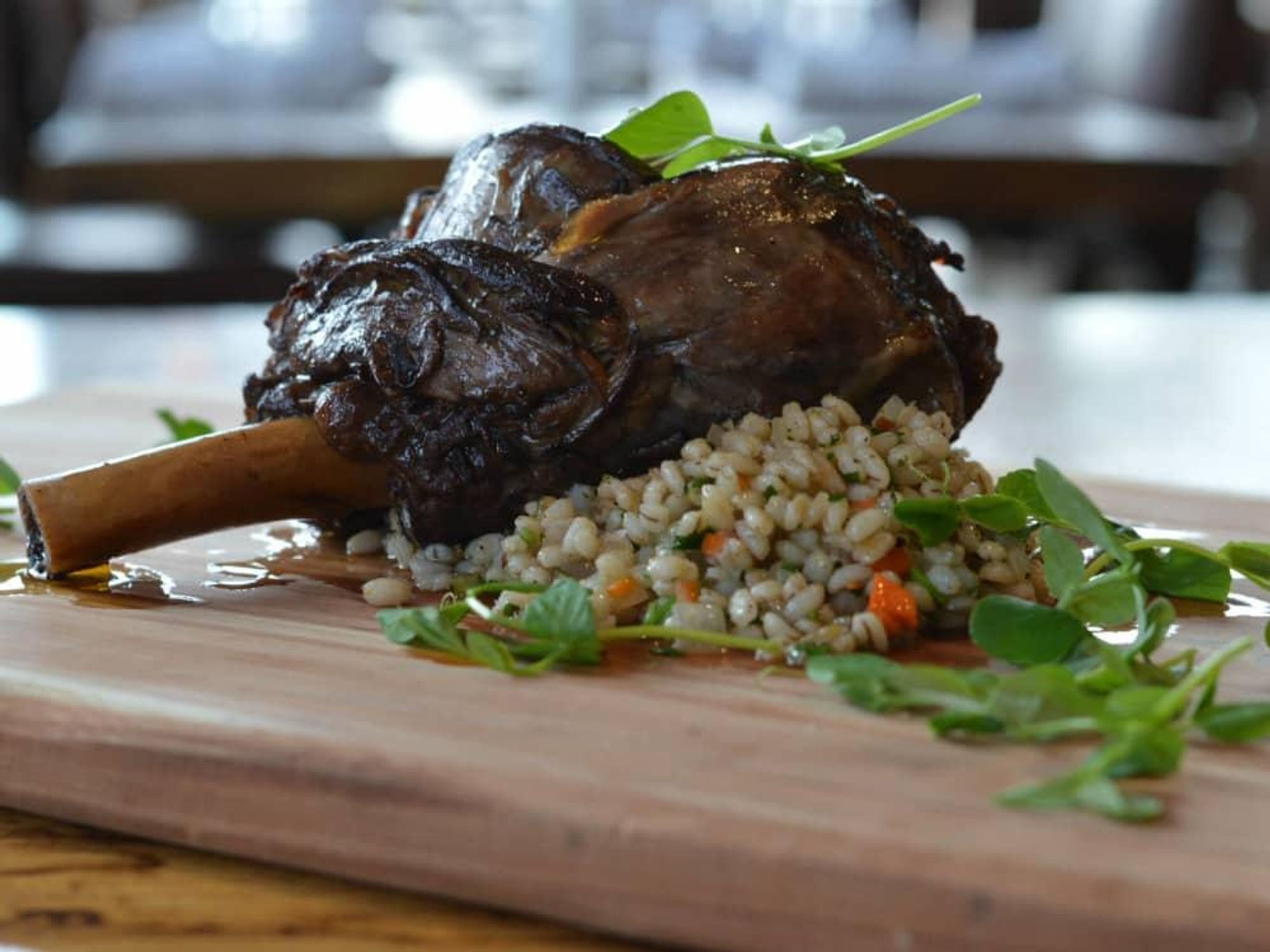 Barley and Board lamb shank