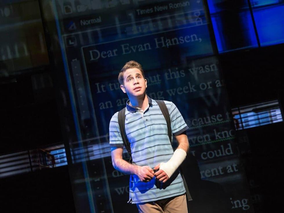 Ben Platt in Dear Evan Hansen on Broadway