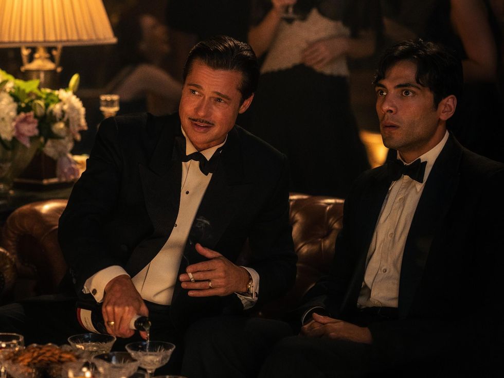 Brad Pitt and Diego Calva in Babylon