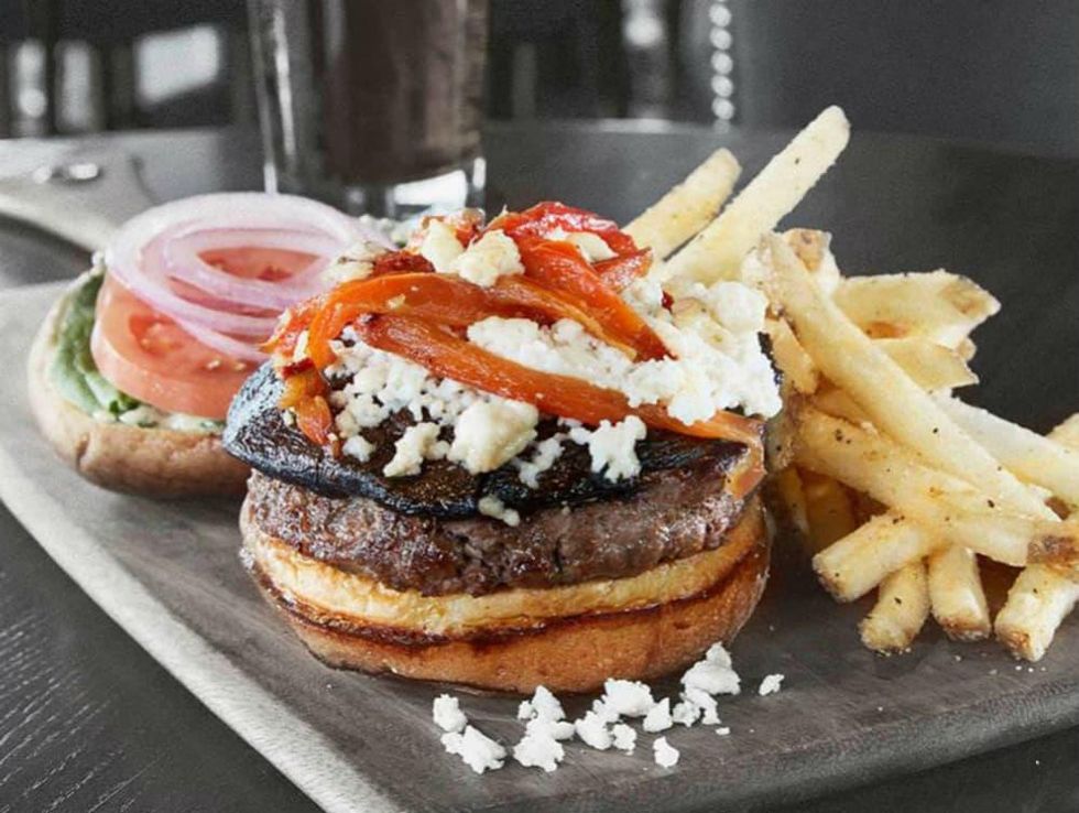 Burger at Bar Louie in Fort Worth