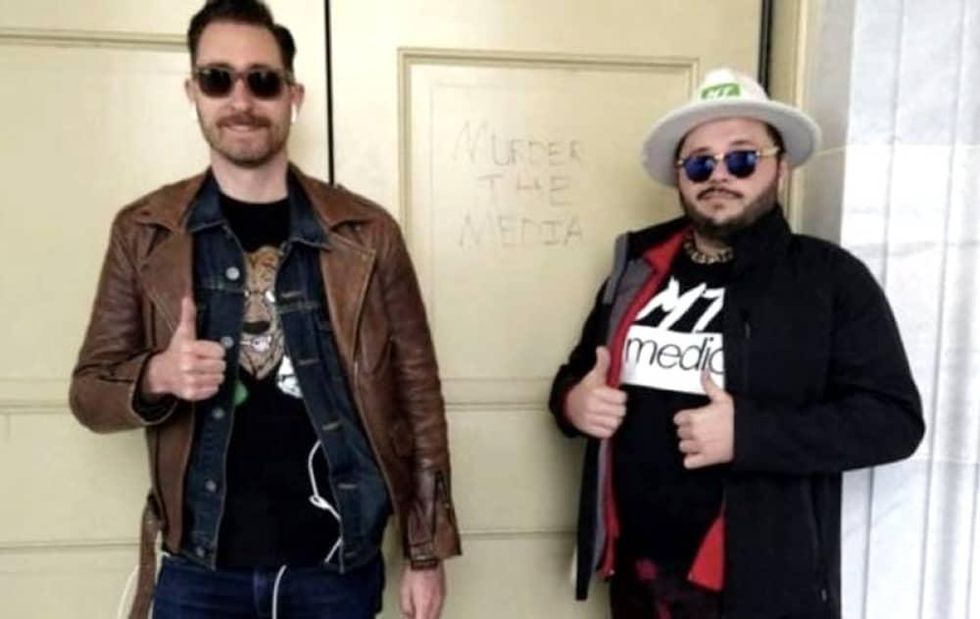Capitol protestors, Nicholas DeCarlo (right)