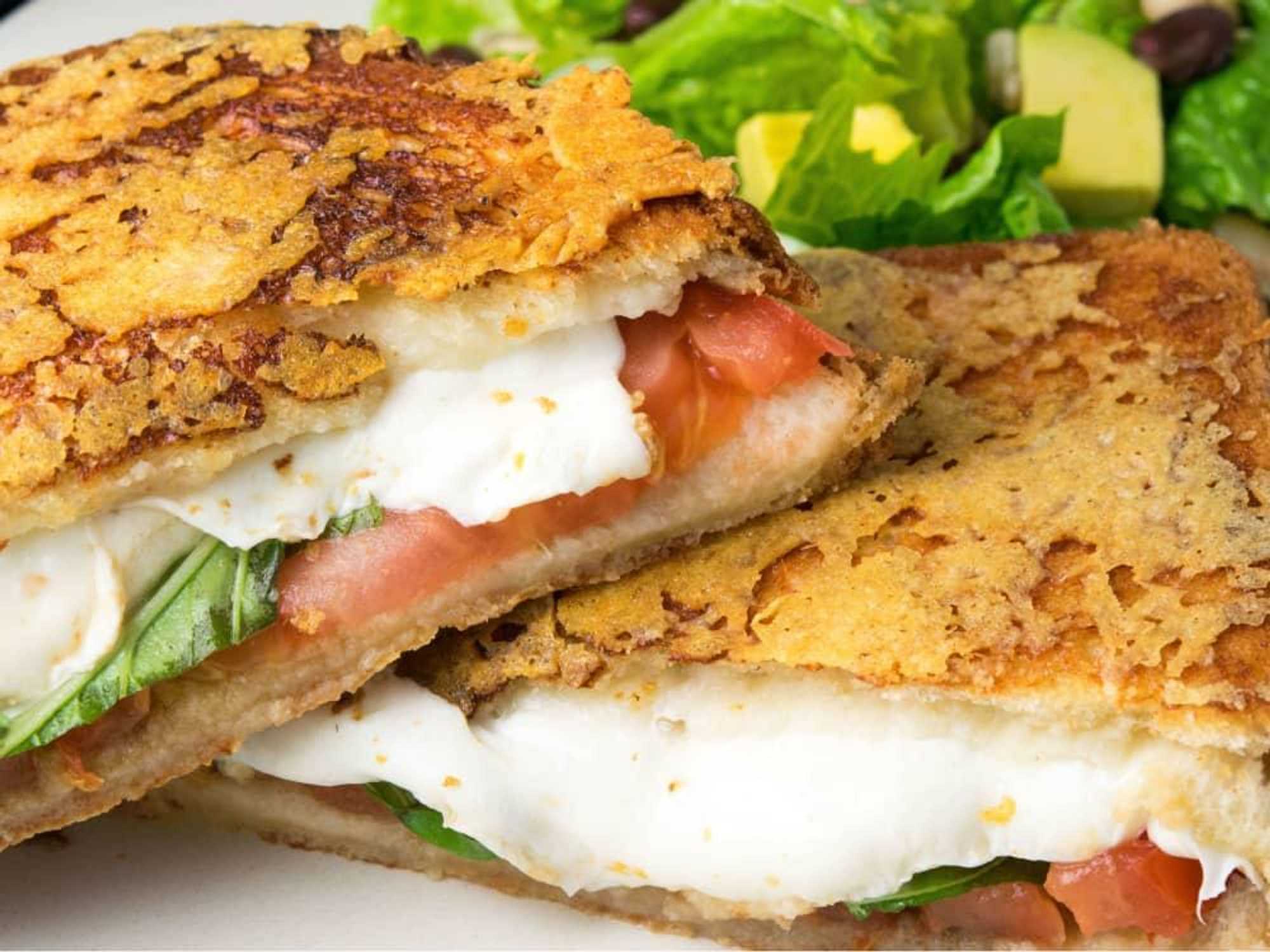 Caprese grilled cheese sandwich