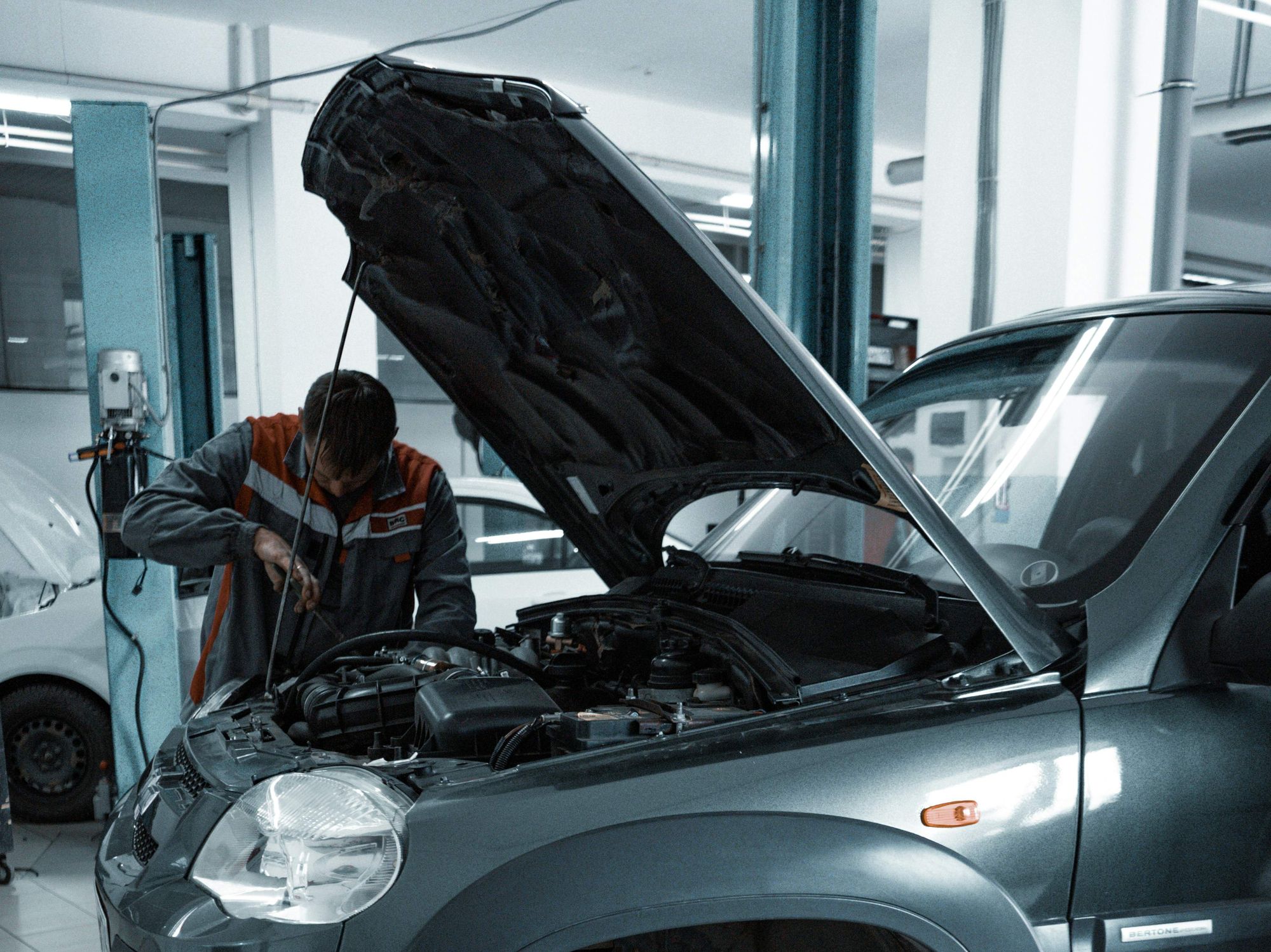 car inspection, car repair, garage