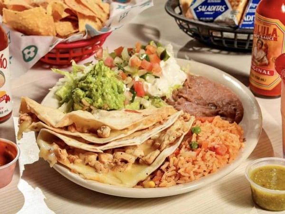 Carne Asada's chicken quesadillas