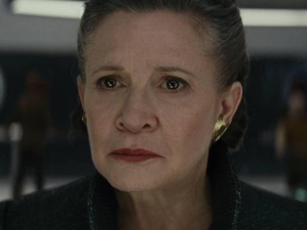 Carrie Fisher in Star Wars: The Last Jedi