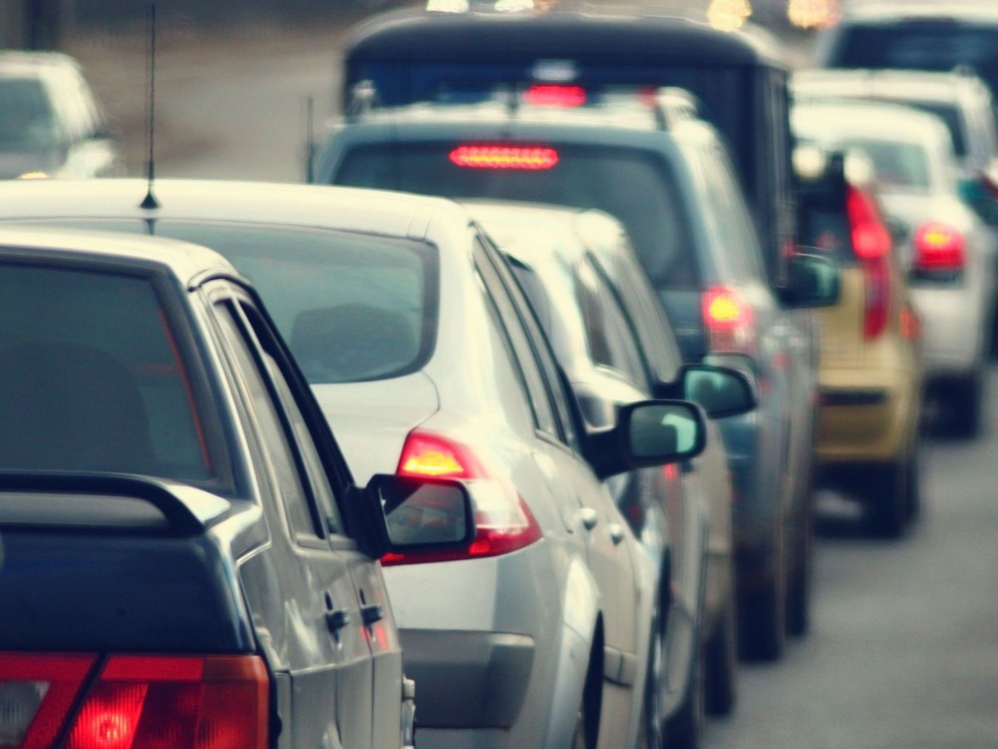 Cars in traffic freeway