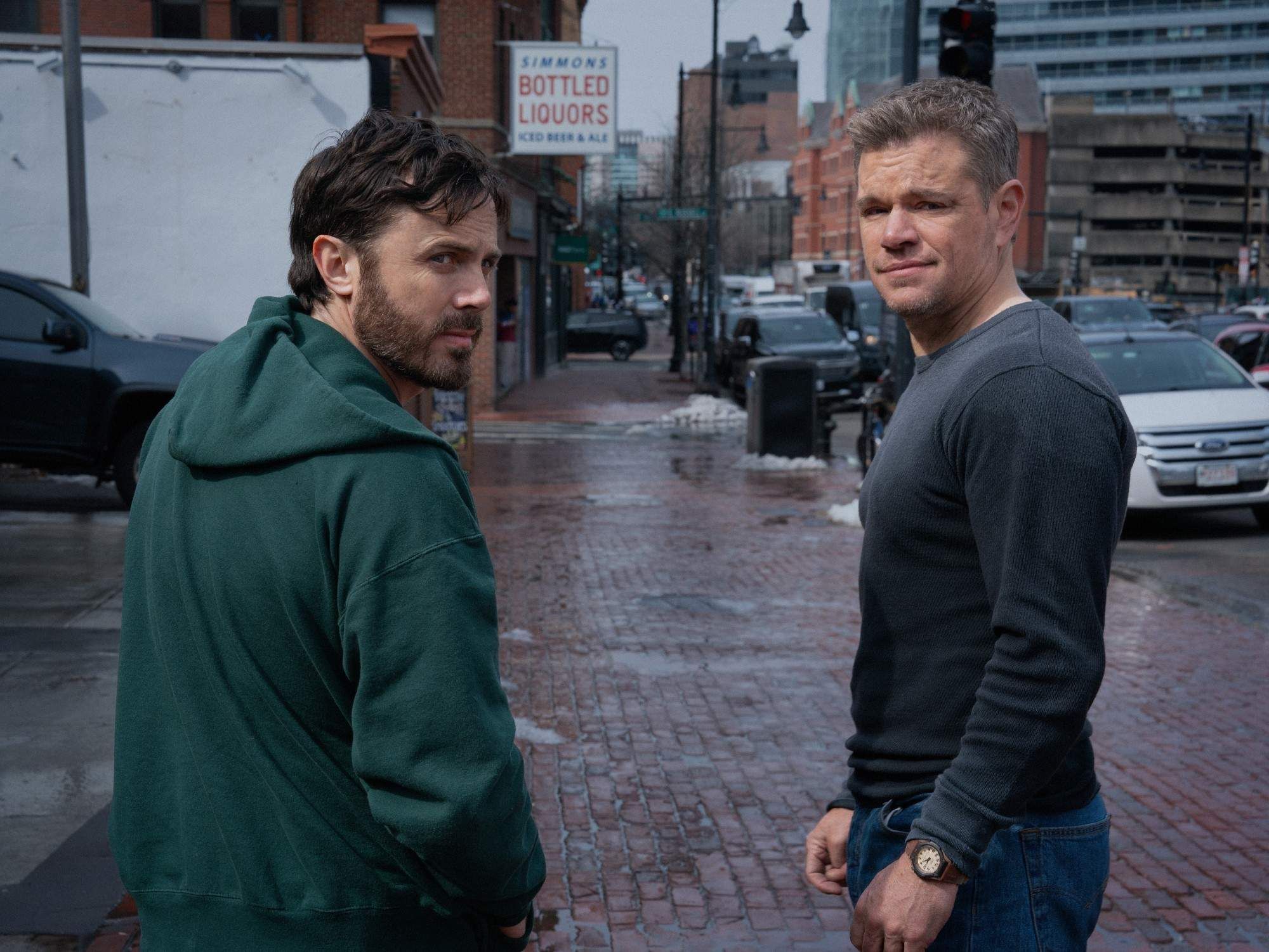Casey Affleck and Matt Damon in The Instigators