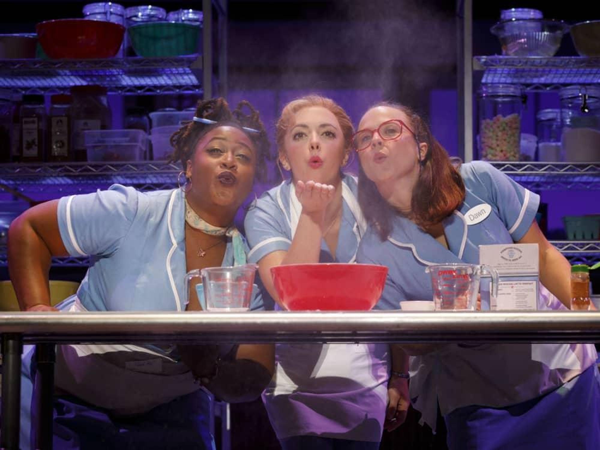 Charity Angel, Dawson Desi Oakley, and Lenne Klingaman in the National Tour of Waitress