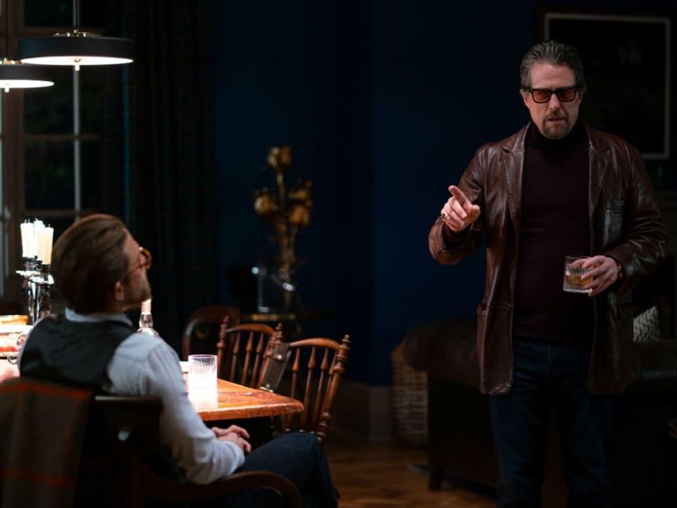 Charlie Hunnam and Hugh Grant in The Gentlemen