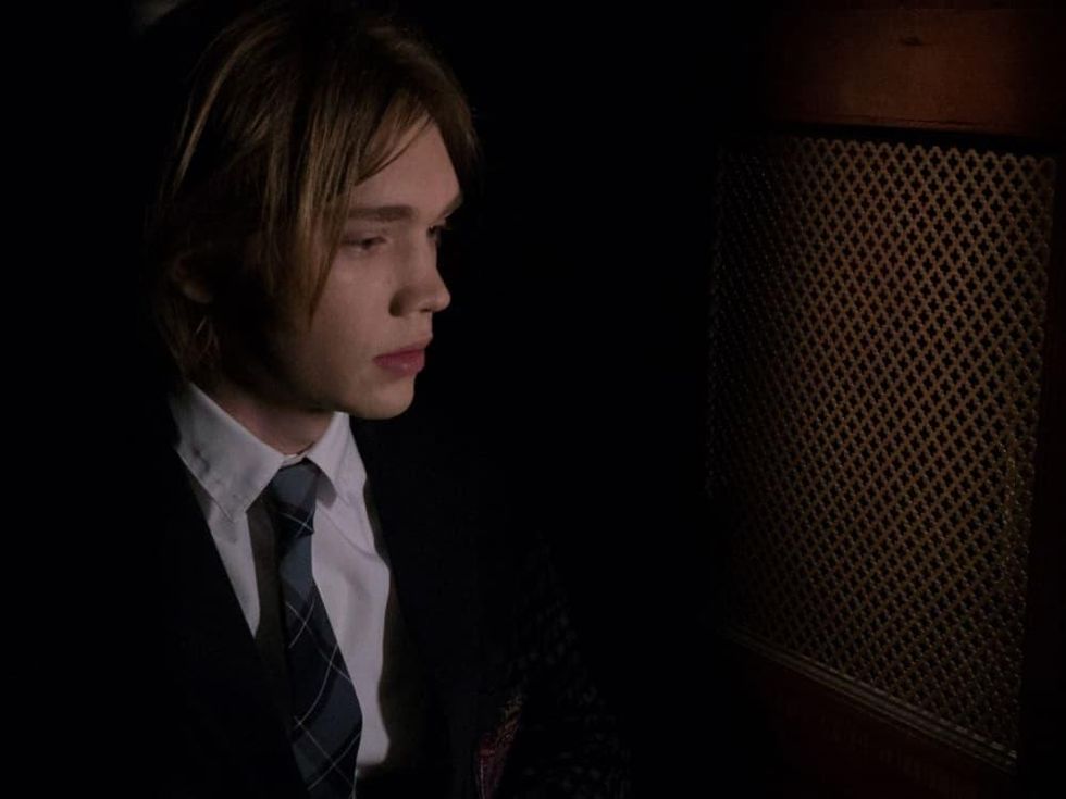 Charlie Plummer in Words on Bathroom Walls