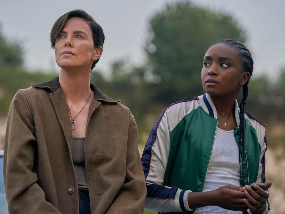 Charlize Theron and Kiki Layne in The Old Guard