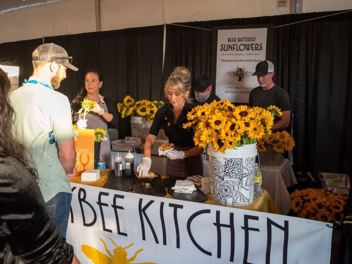 One of the longest lines of the weekend was for the deepfried