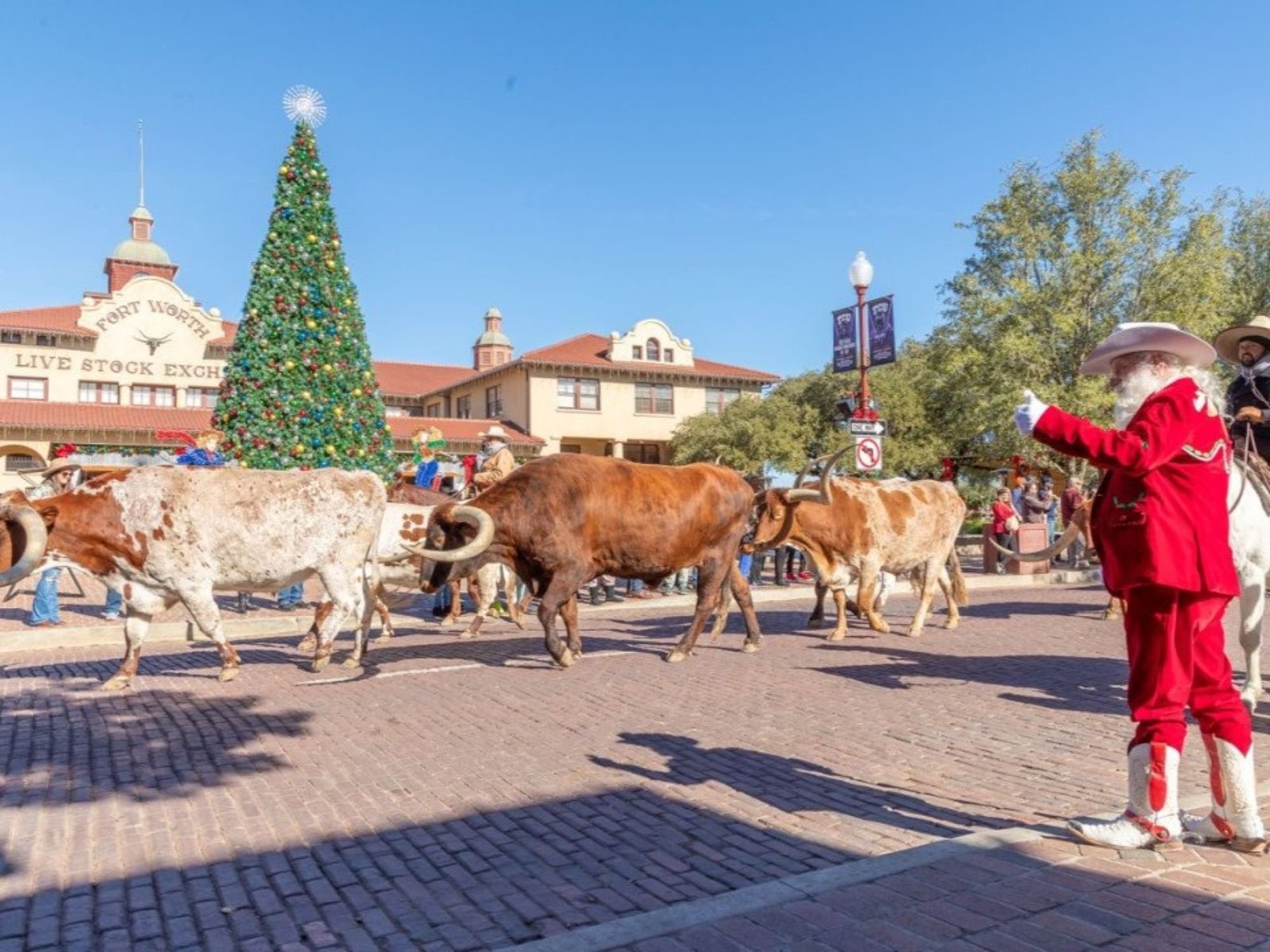 Christmas Fort Worth Stockyards, Cowboy Santa, Fort Worth Herd