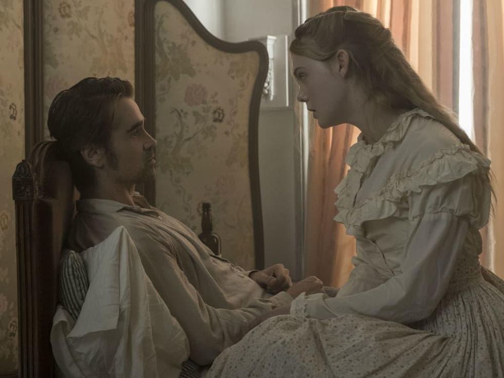 Colin Farrell and Elle Fanning in The Beguiled