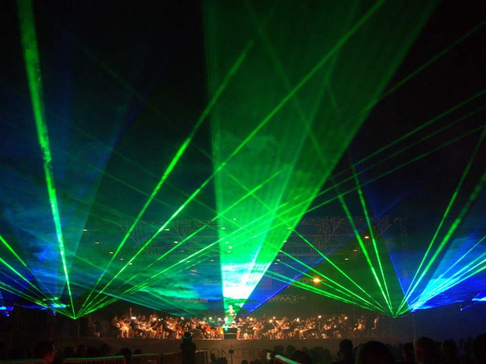 Concerts in the Garden laser light show
