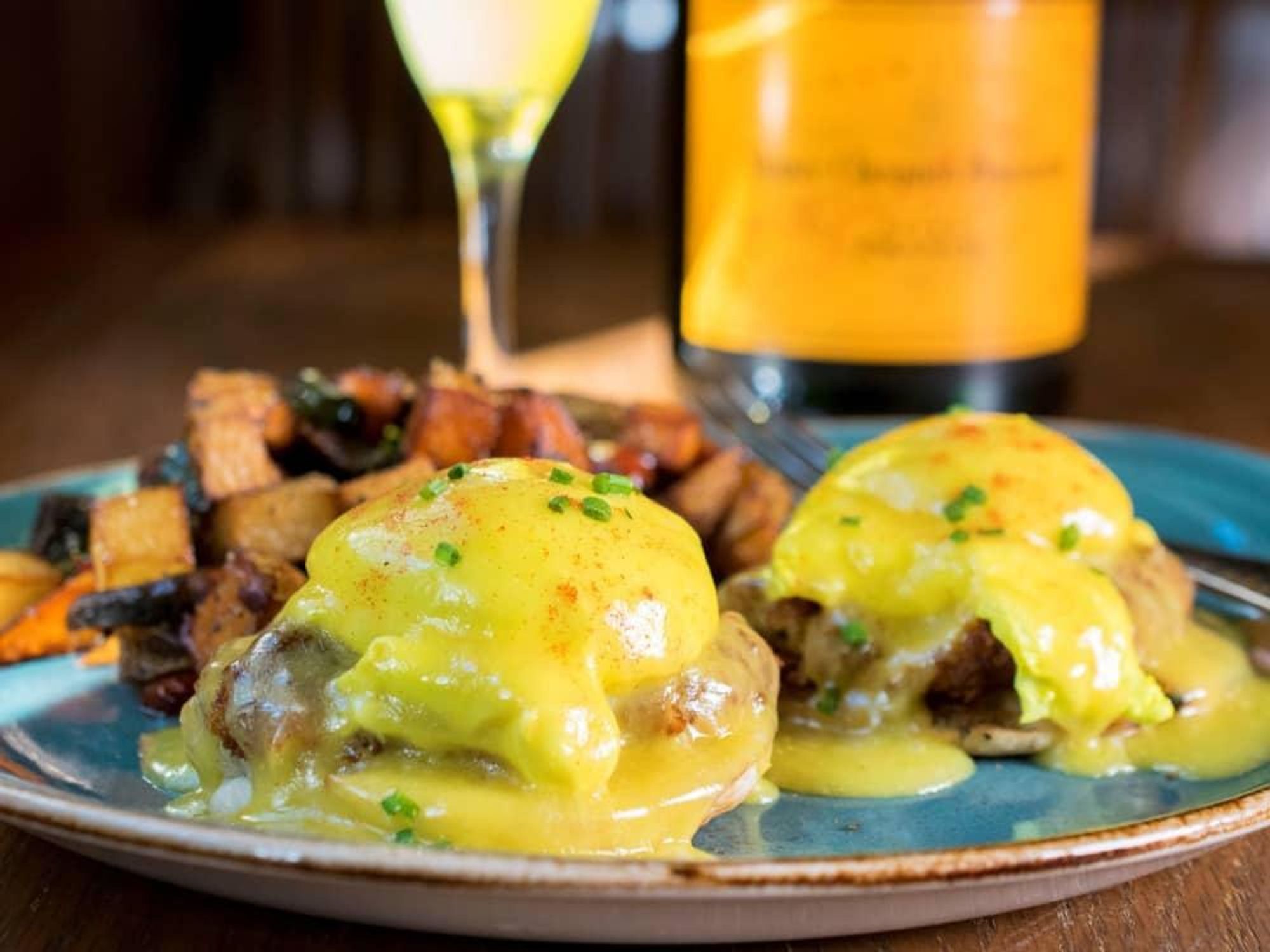 Crab Cakes Benedict, Easter brunch, Silver Fox