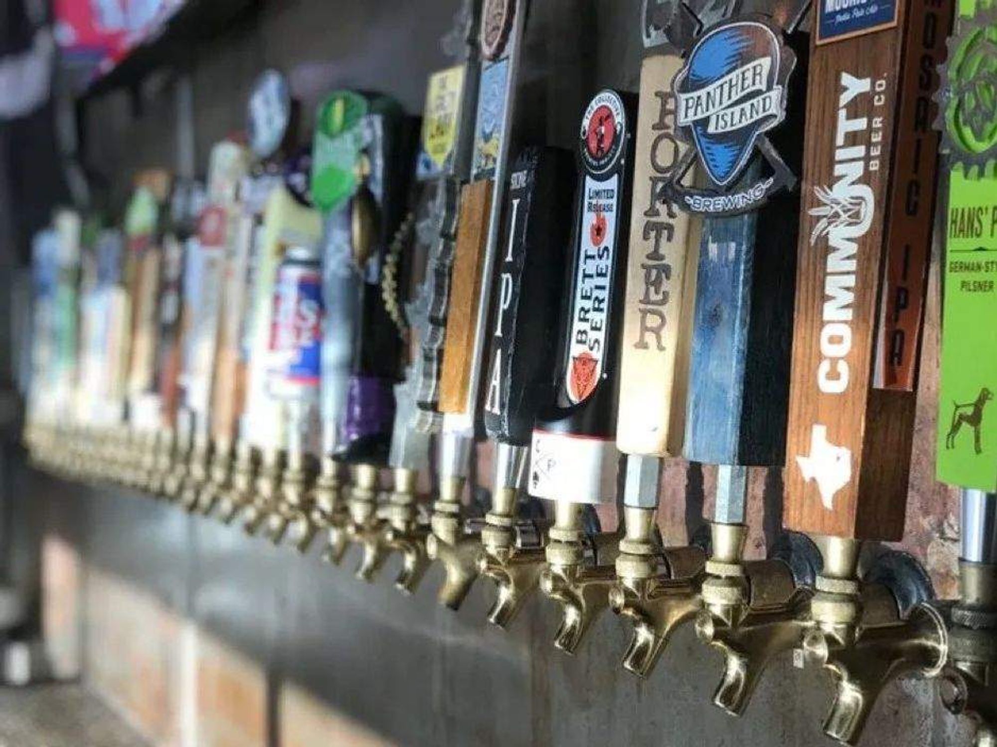 Craft beer on tap