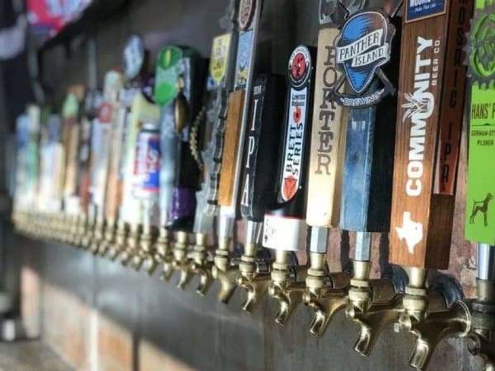 Craft beer on tap