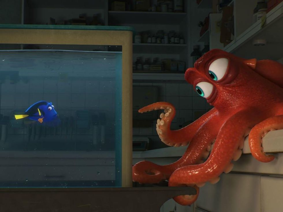 Dory and Hank in Finding Dory