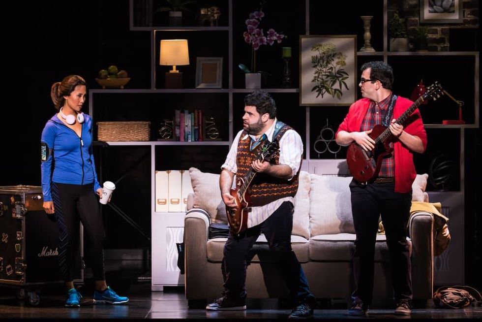 Emily Borromeo, Rob Colletti and Matt Bittner in the School of Rock Tour