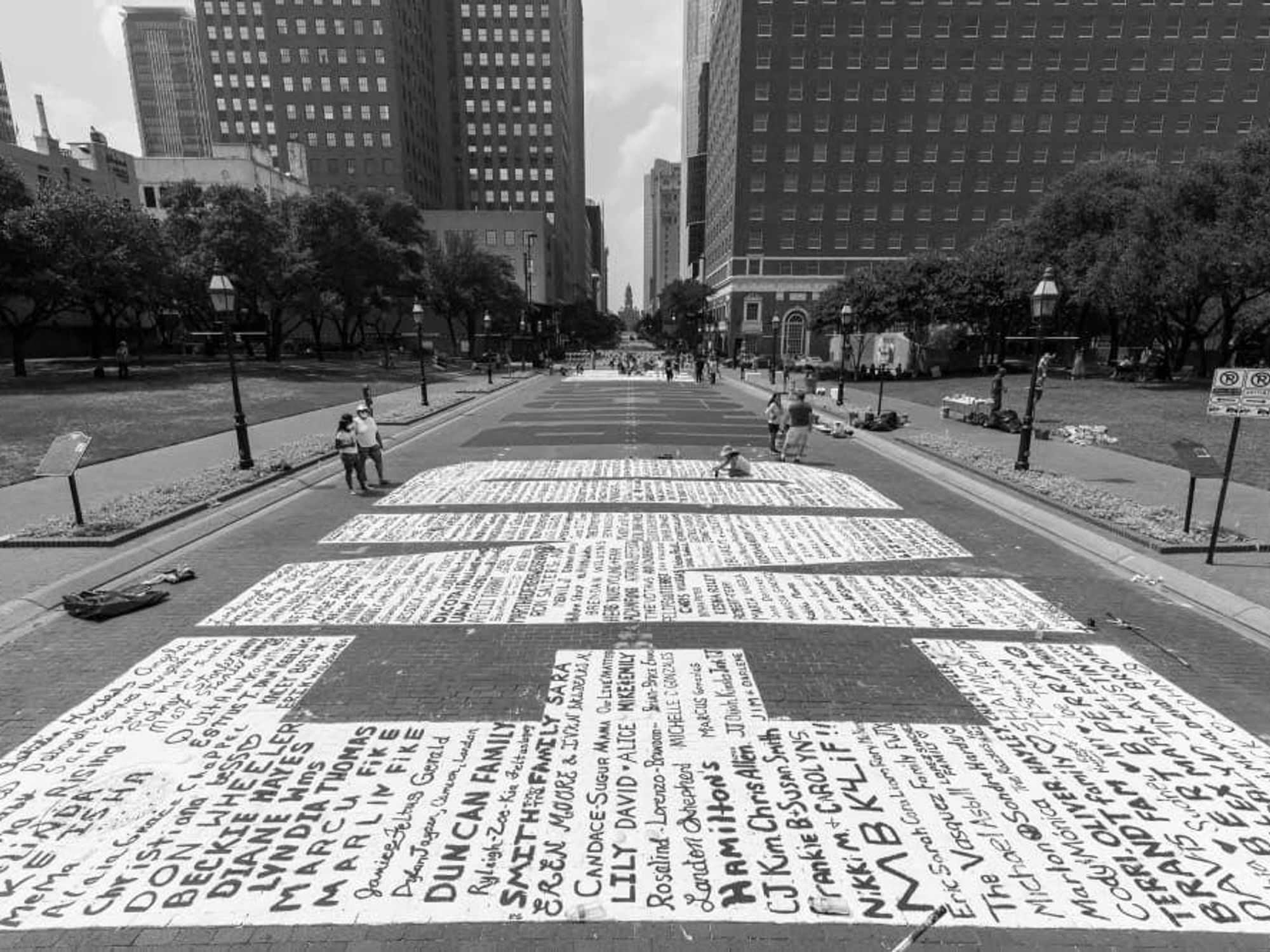 End Racism Now mural, downtown Fort Worth