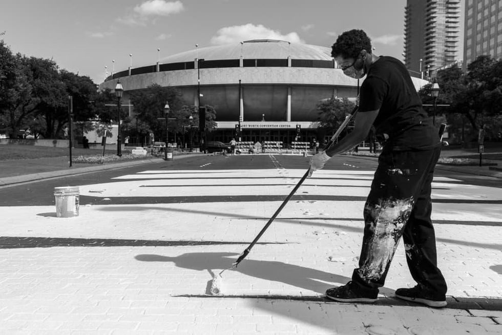 End Racism Now mural, downtown Fort Worth