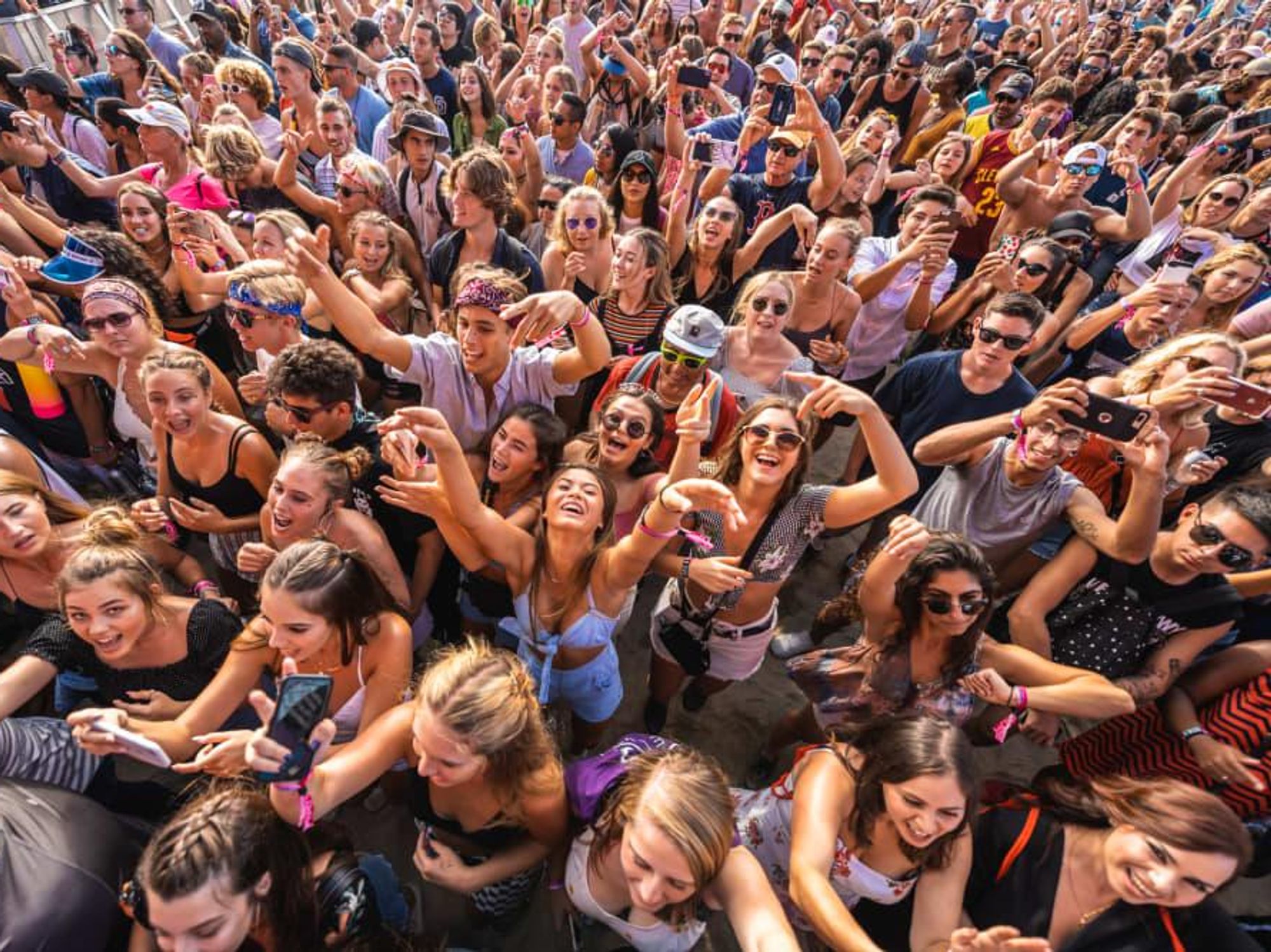 Fans at a music festival