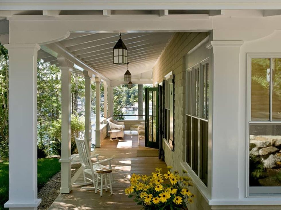 Farmhouse wraparound front porch from Houzz