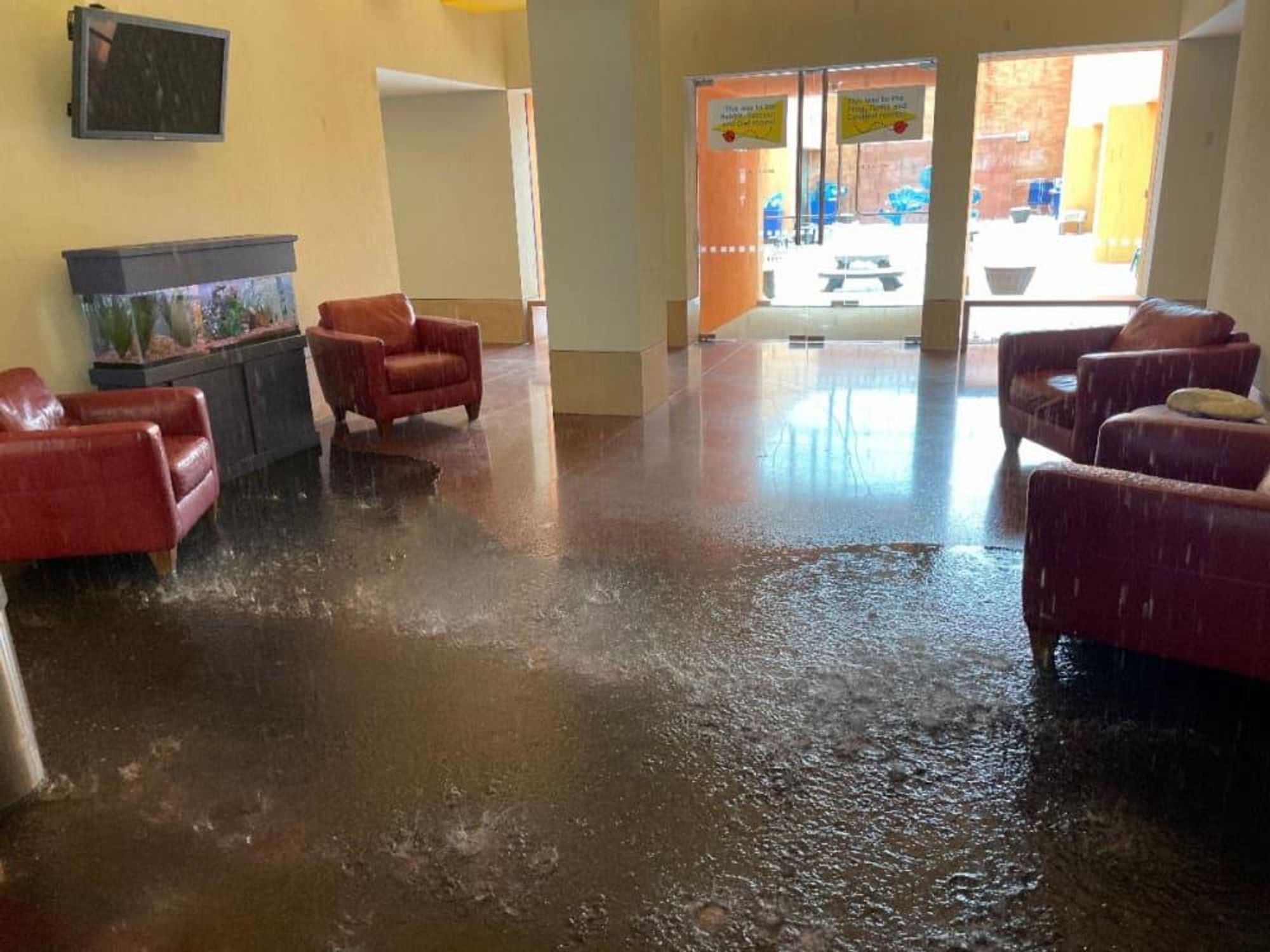 February 2021 water damage at Fort Worth Museum of Science and History