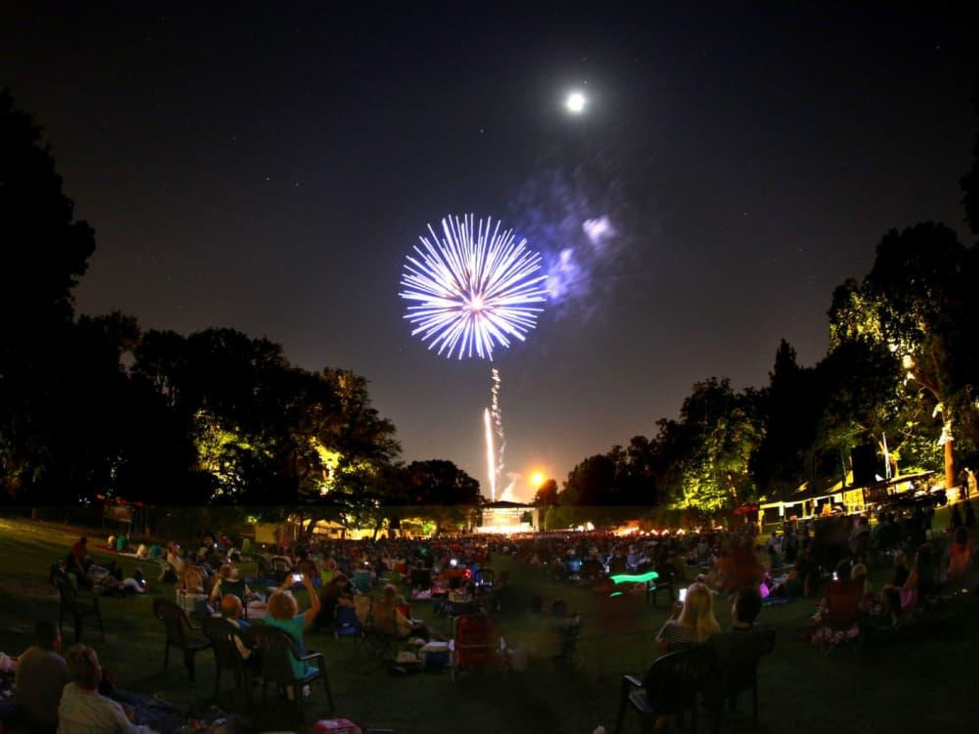 Fireworks during Concerts at the Garden at Fort Worth Botanic Garden