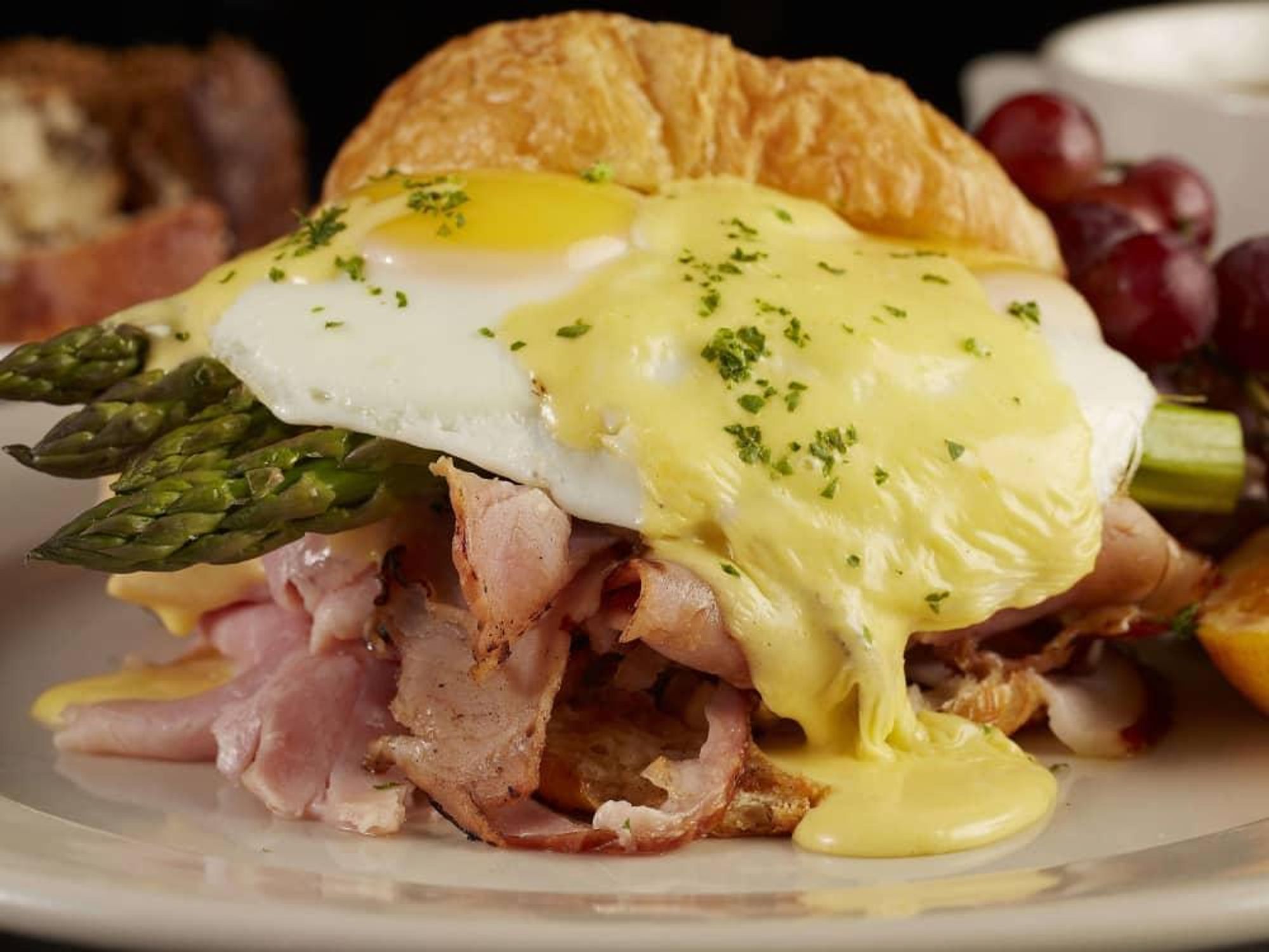 French ham Benedict at Bread Winners Cafe & Bakery in Dallas