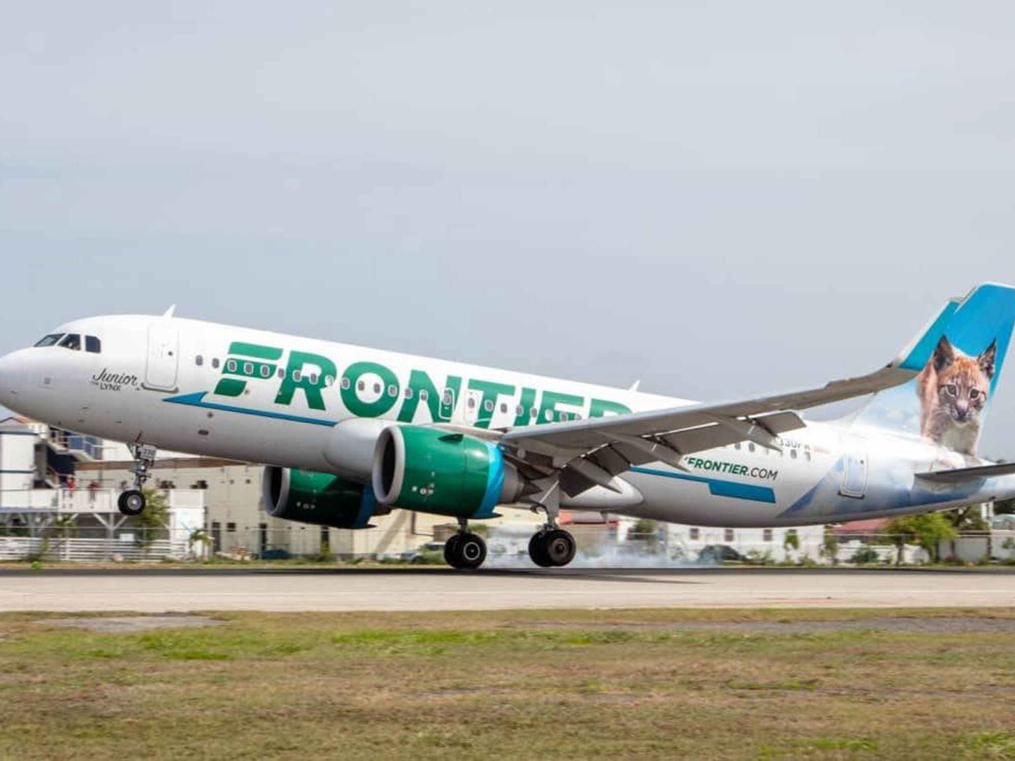 Frontier Airlines plane Salt Lake city