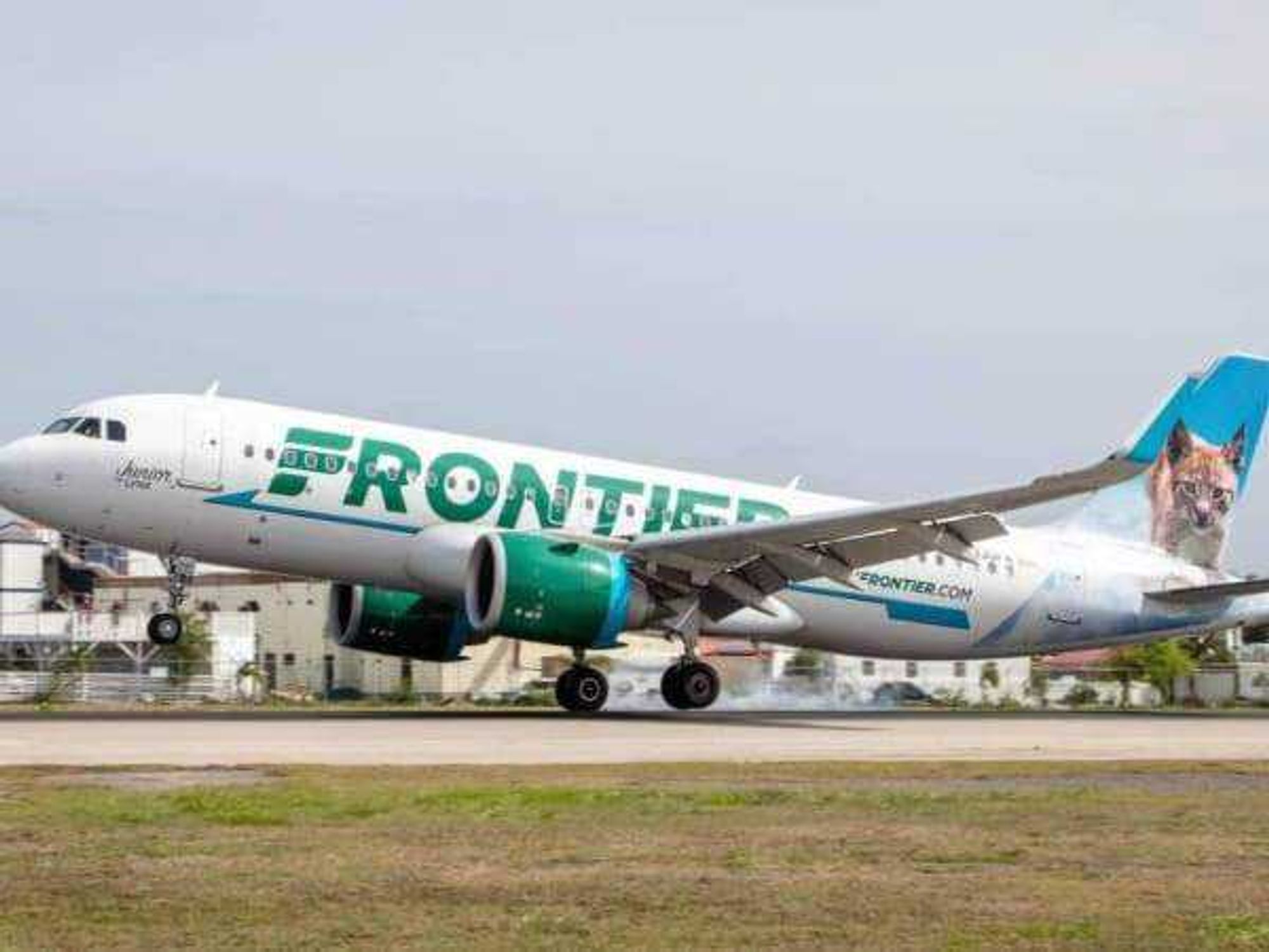 Frontier Airlines plane Salt Lake city