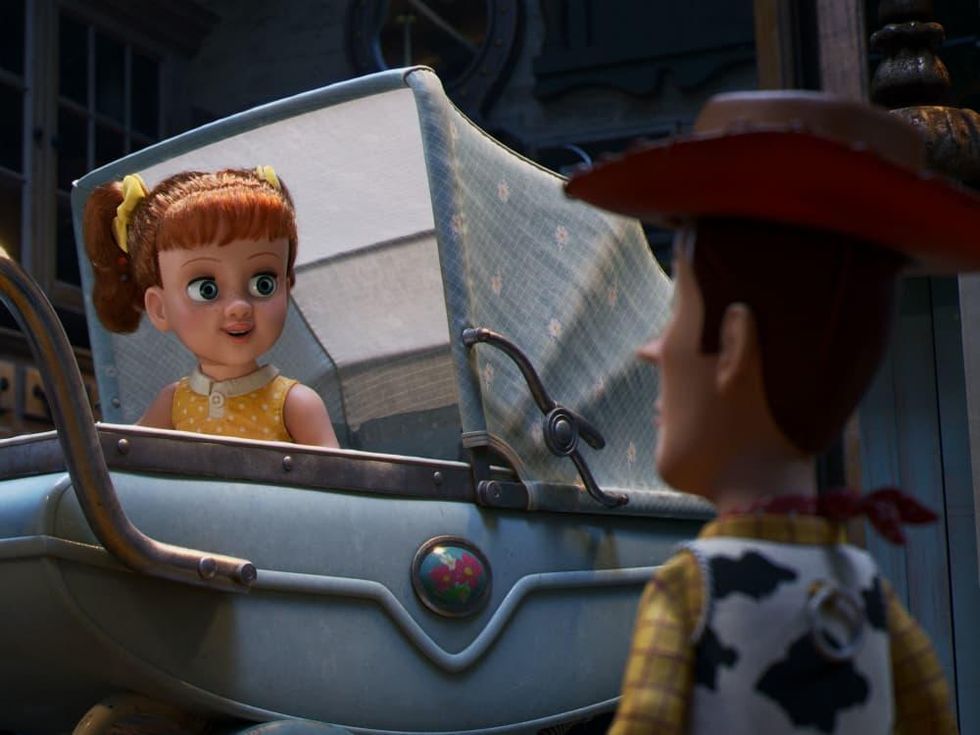 Gabby Gabby and Woody in Toy Story 4