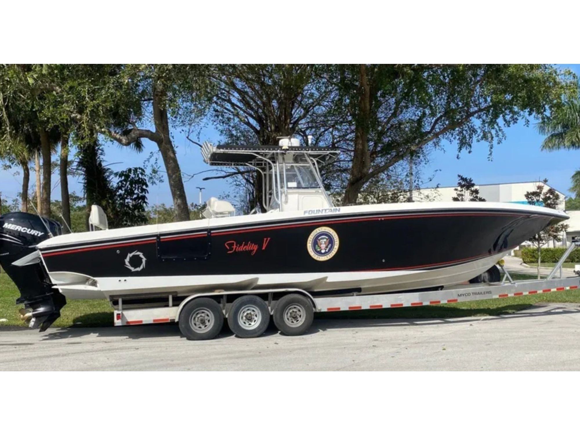 george bush cigarette boat Late President Bush's 75-mph speedboat is up for auction PHOTOS: George H.W. Bush and