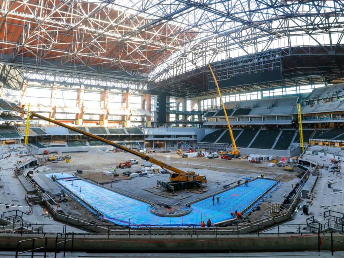 Fans can get a peek at the under-construction Globe Life Field in ...