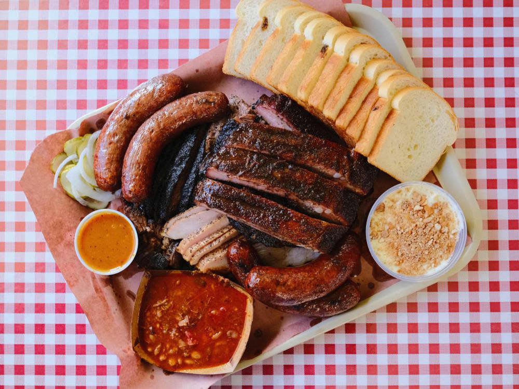 Goldee's Barbecue BBQ tray