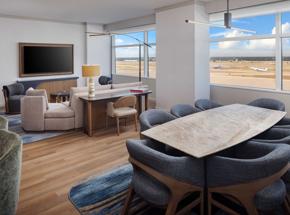 Grand Hyatt DFW renovated Presidential Suite Living Area