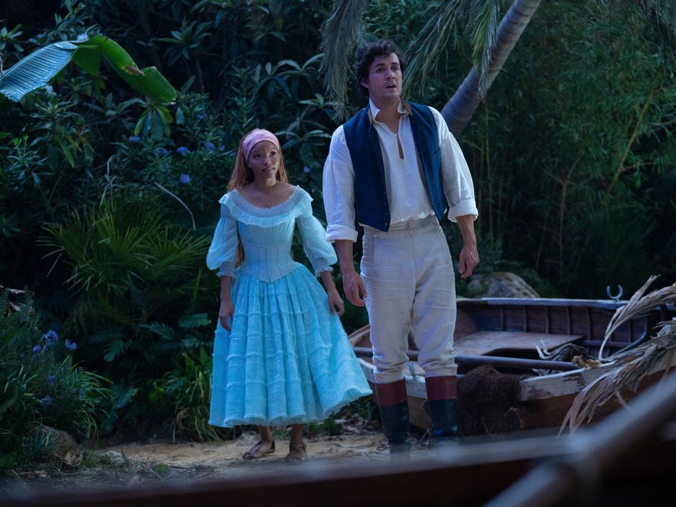 Halle Bailey and Jonah Hauer-King in The Little Mermaid