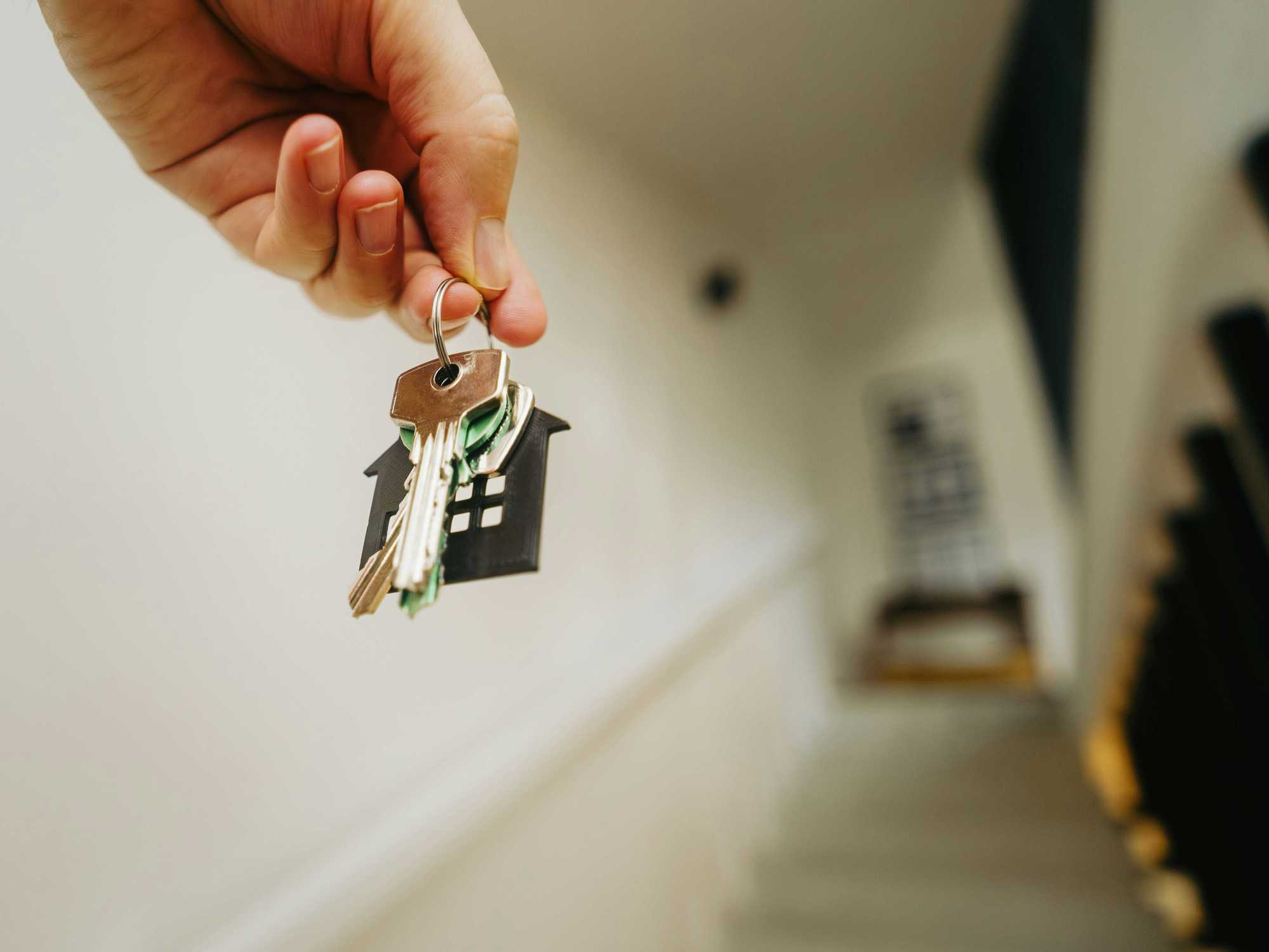 Homeowner holding house keys